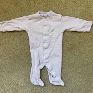 Kissy Kissy Baby Pink with White Stripes Size 0-3 Months